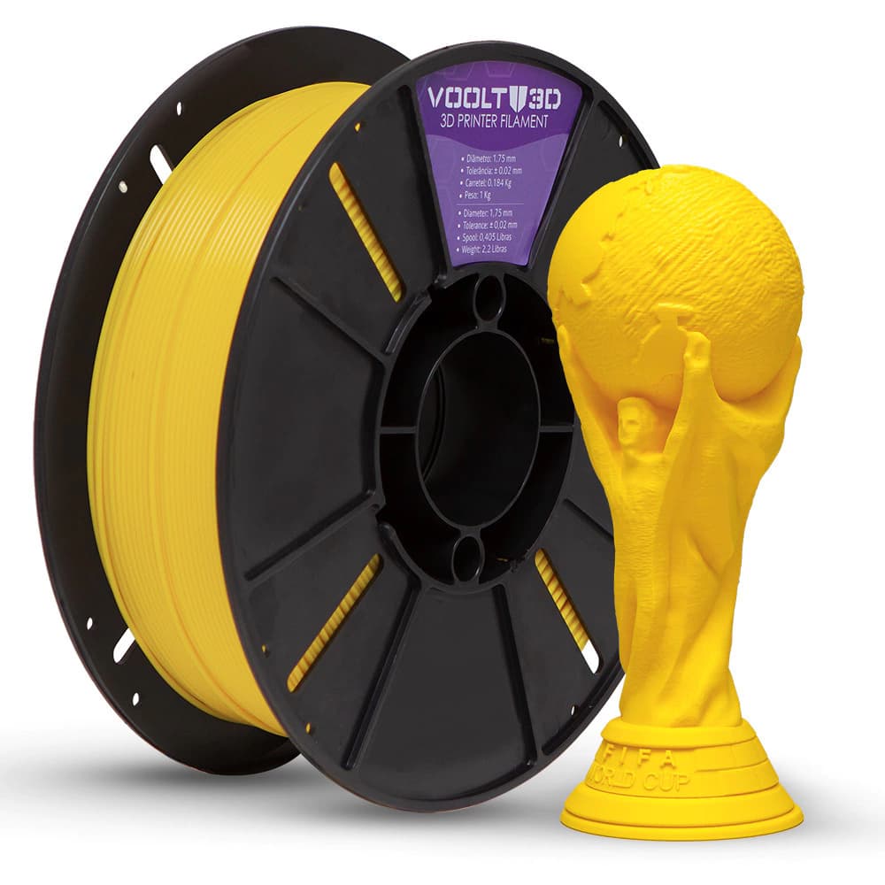 Filamento PLA Amarelo Velvet High Speed Premium - 1Kg