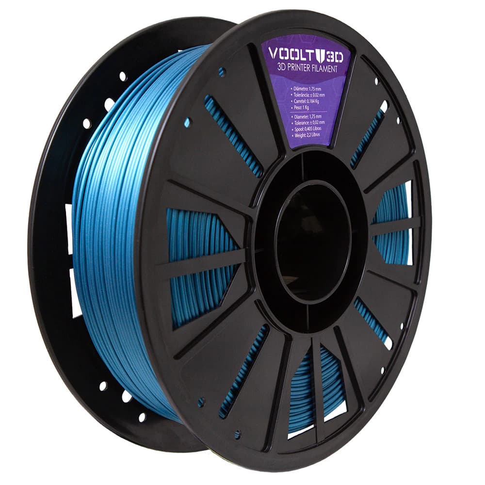Filamento PLA Azul Metalizado V-Silk High Speed Premium - 1Kg