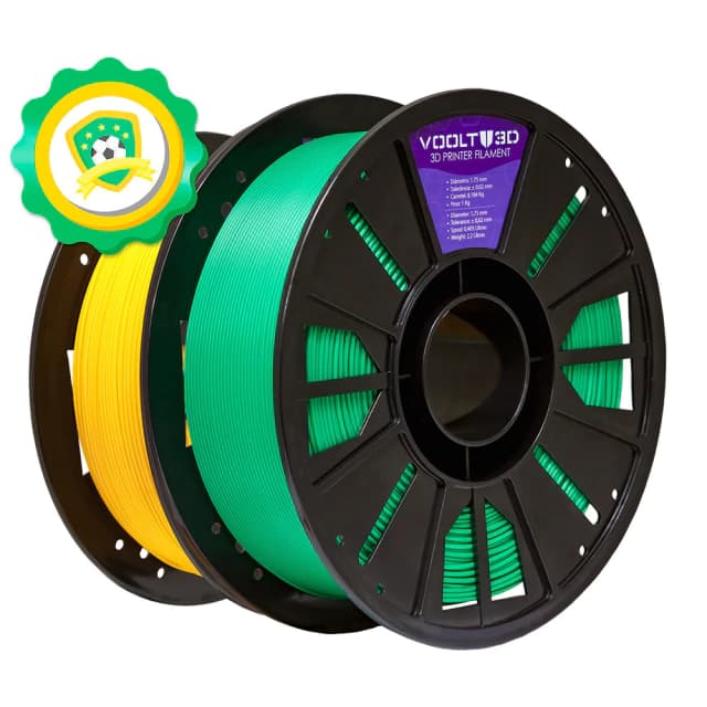 KIT Filamento PLA Sólido Copa do Mundo 4kg — peça impressa