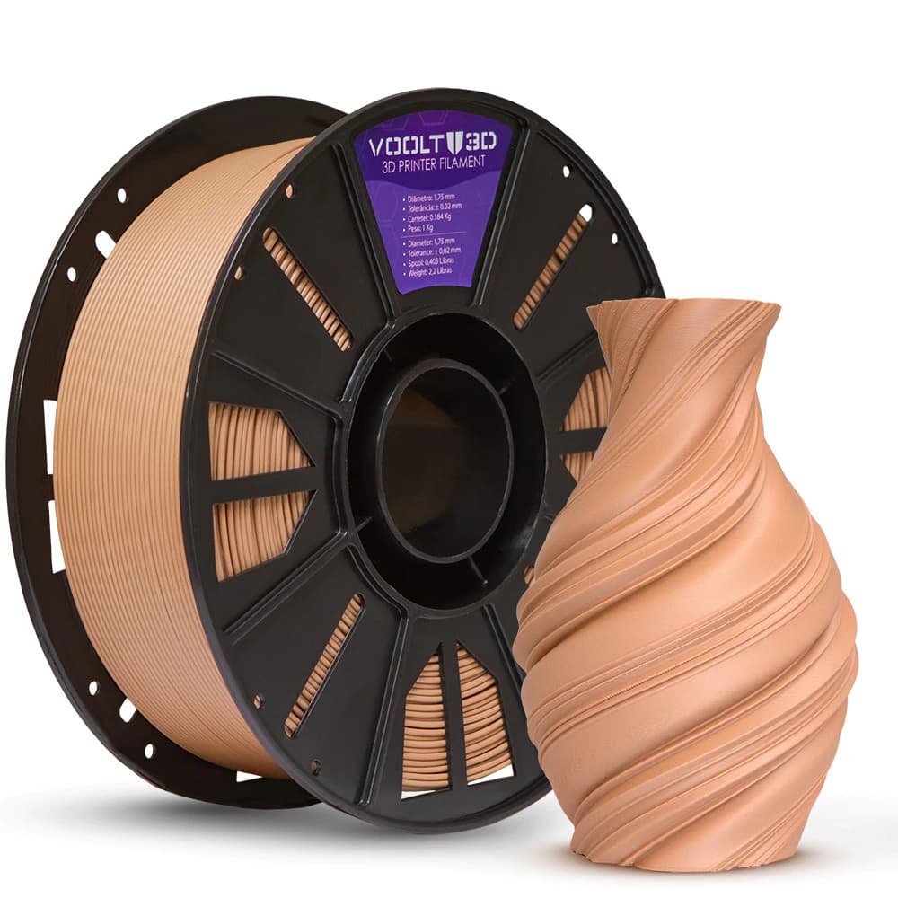 Filamento PLA Marrom Cappuccino Velvet High Speed Premium - 1Kg