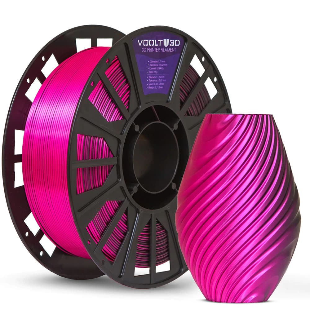 Filamento PLA Duo Color Shadow Rosa com Preto V-Silk - 1Kg