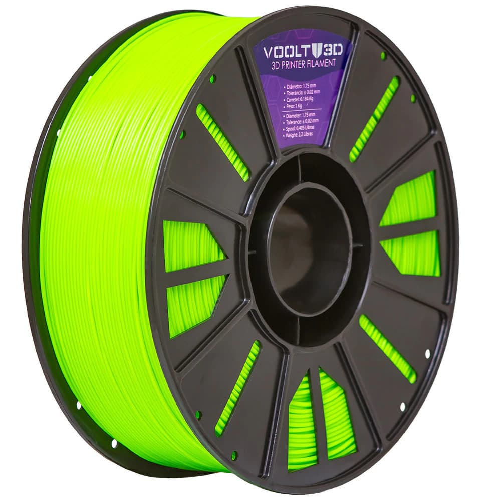Filamento ABS Verde Fluorescente High Speed Premium - 1Kg