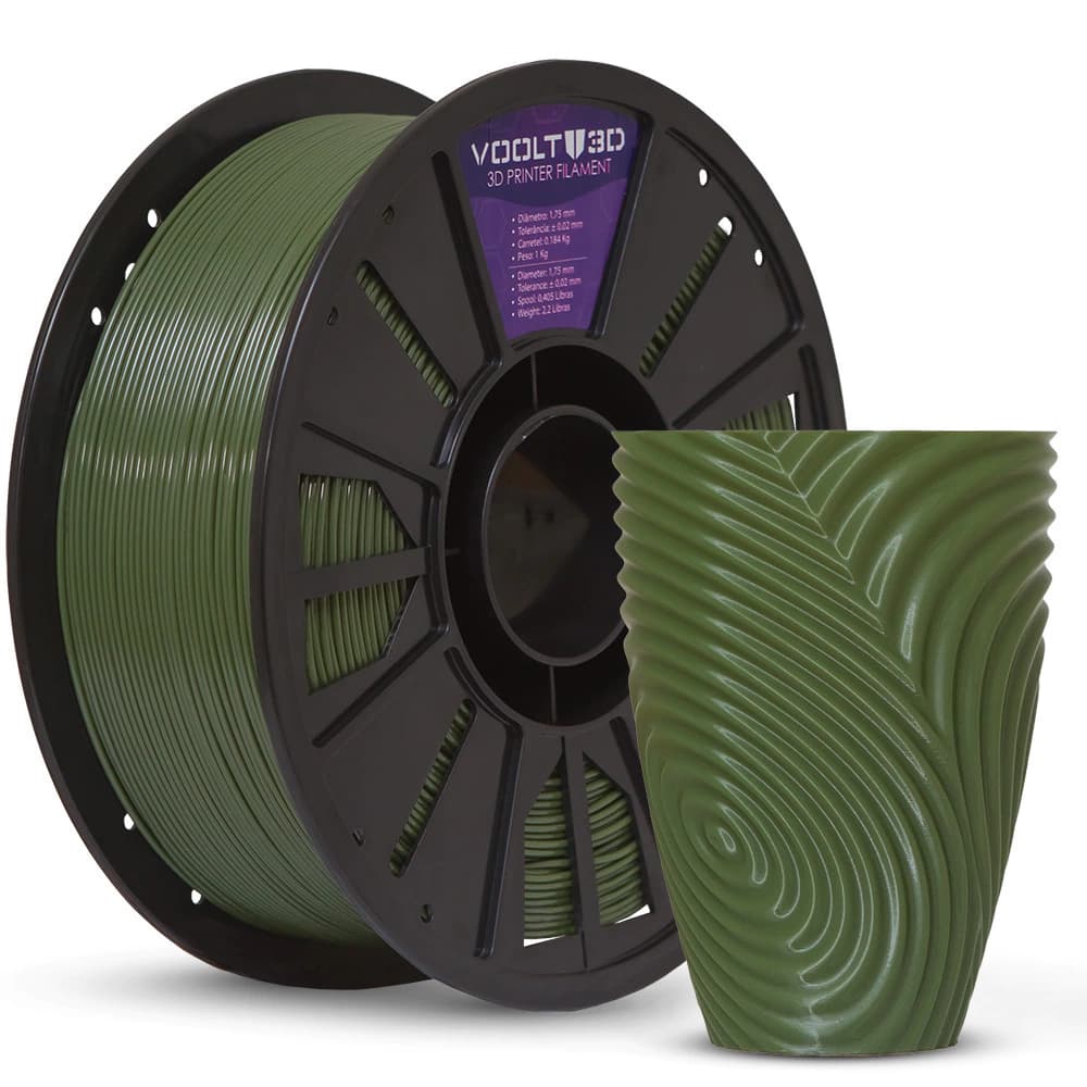 Filamento PETG HF Verde Oliva High Fluidity Premium - 1Kg